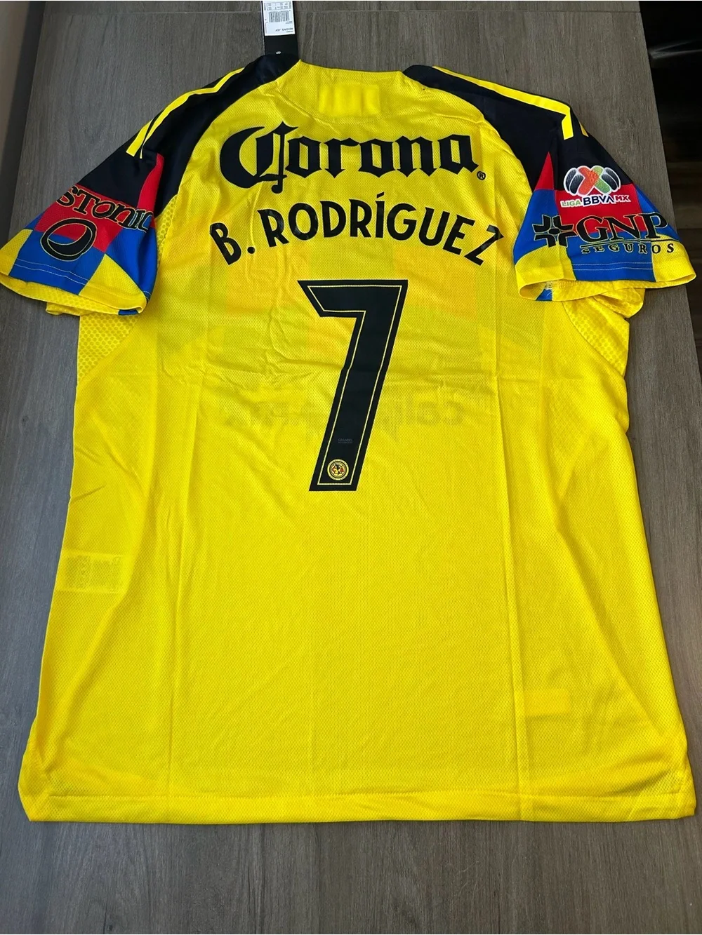 adidas Yellow & Black B. Rodríguez #7 Soccer Jersey